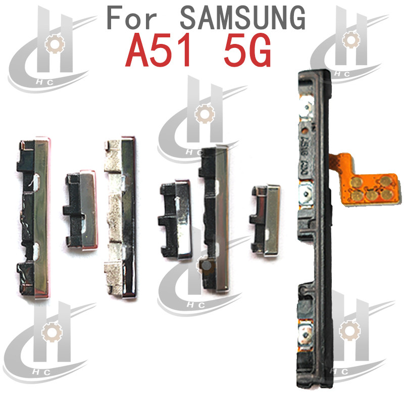 สําหรับ Samsung Galaxy A71 A51 A5160 A7160 5G ปุ่มด้านข้าง Flex Cable Keys ปุ่มปิดระดับเสียงปุ่มขึ้นและลงด้านข้างเปลี่ยนส่วน