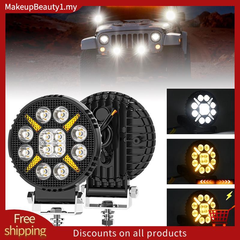 4 นิ้วรถ LED ทํางานไฟรอบวันวิ่งไฟสําหรับรถบรรทุก ATV UTV SUV รถจักรยานยนต์รถเข็น Trailer เรือ