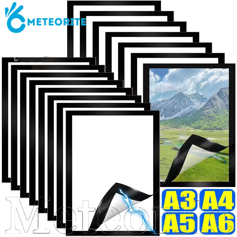 [Nice Home] กรอบรูปไม่เจาะติดผนังกันน้ํา - A3/A4/A5/A6 ที่วางโชว์โปสเตอร์แม่เหล็ก [Well Living]