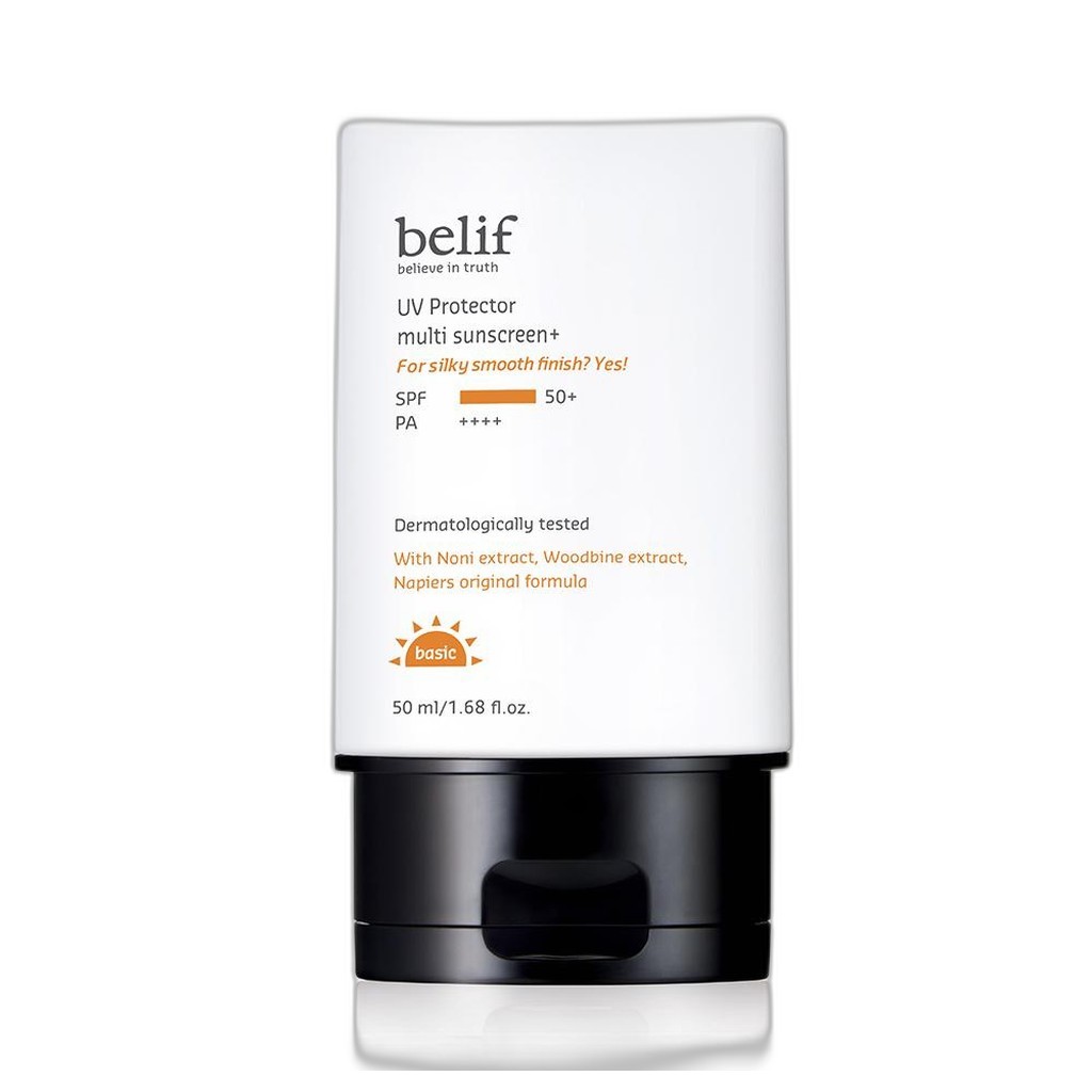 [Belif] UV protector multi Sunscreen+ 50ml / ครีมกันแดดเกาหลี / การป้องกันสเปกตรัมกว้าง / ของแท้ 100