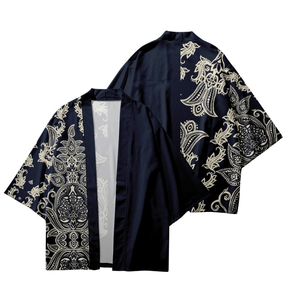 Retro แฟชั่น Samurai Kimono ผู้ชายญี่ปุ่น Yukata หญิงผู้หญิงเอเชียเสื้อสเวตเตอร์ถักฤดูร้อนแบบดั้งเดิ