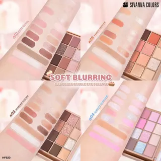 ♦️ของแท้·ส่งด่วน·ถูก♦️Sivanna Soft Blurring 12/3 Color Double Eyeshadow Palette #HF620 : ซิวานน่า ซอฟท์ อายแชโดว์ dayse