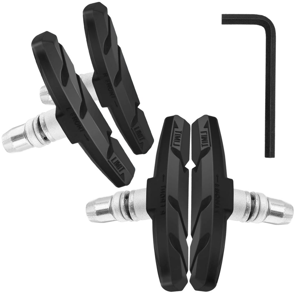 FEELCAT V-Type Bicycle Brake Shoes - All-Weather Brake Pads for Mountain and Road Bikes, 70mm with H