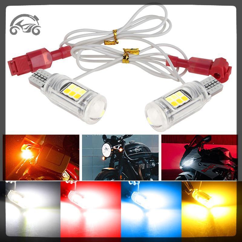 [8C11] 1 คู่ T15/T10 Super Bright ไฟเลี้ยว Dual Contact สัญญาณรถจักรยานยนต์ W16W หลอดไฟ LED สําหรับท