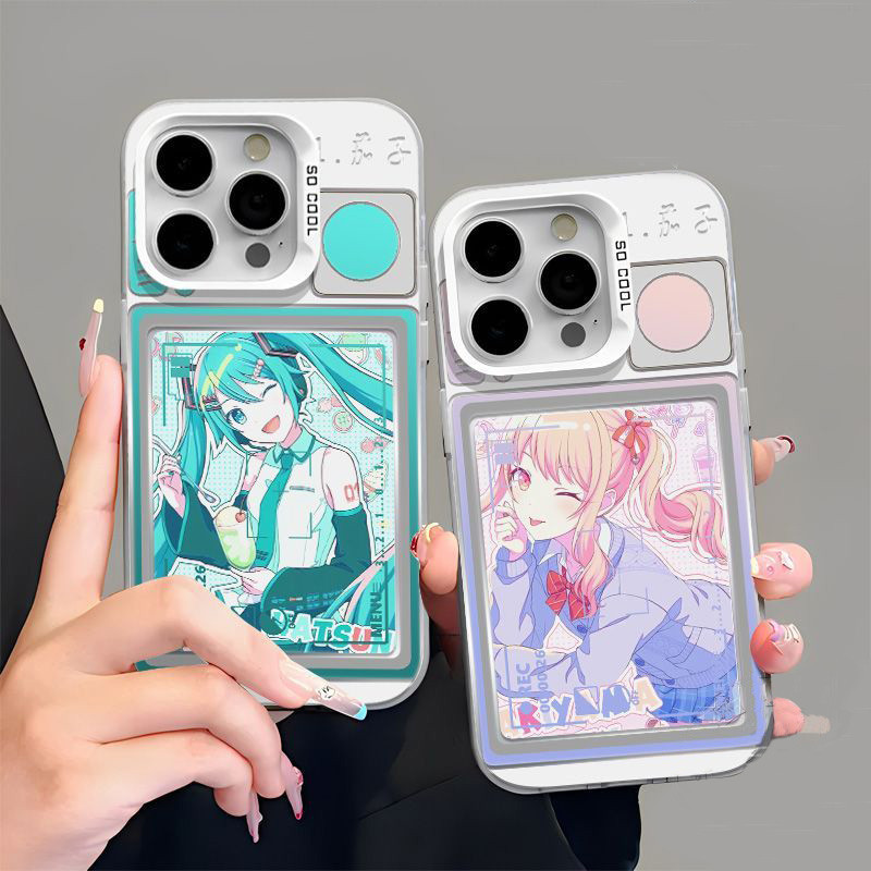World Plan pjsk เหมาะสําหรับ IQOO15 เคสโทรศัพท์ VIVO สีสันเงิน IQ0013 Hatsune Miku 12/11PRO Caoning 