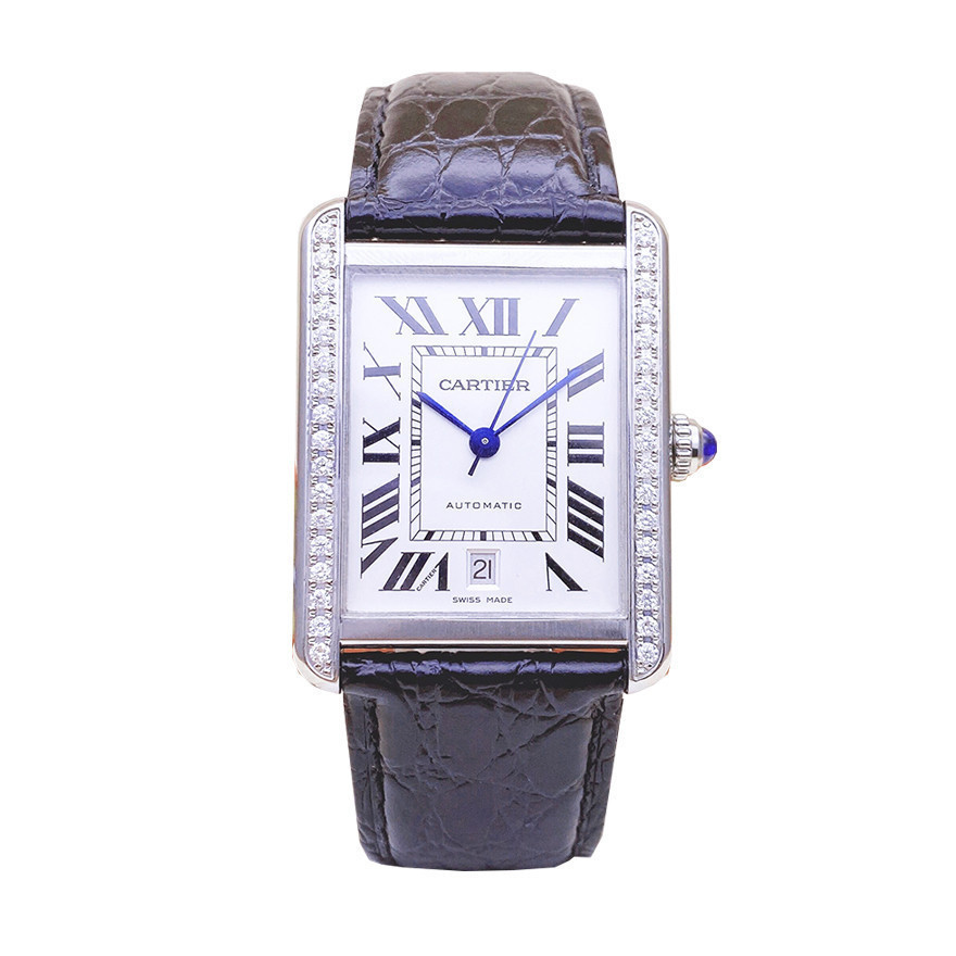 Cartier Cartier Mens Watch Large Tank Series Diamond Automatic Mechanical Watch Men W5200027