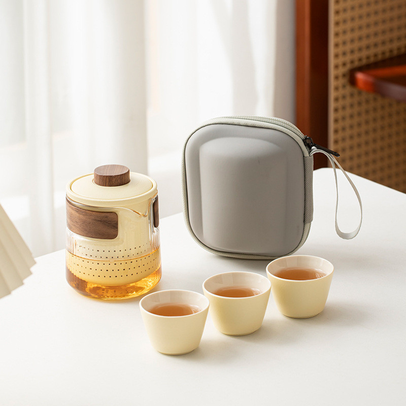 Another Shanyu Portable Glass Travel Tea Set Ceramic Quick Cup Outdoor Personal Portable Cup Event ข