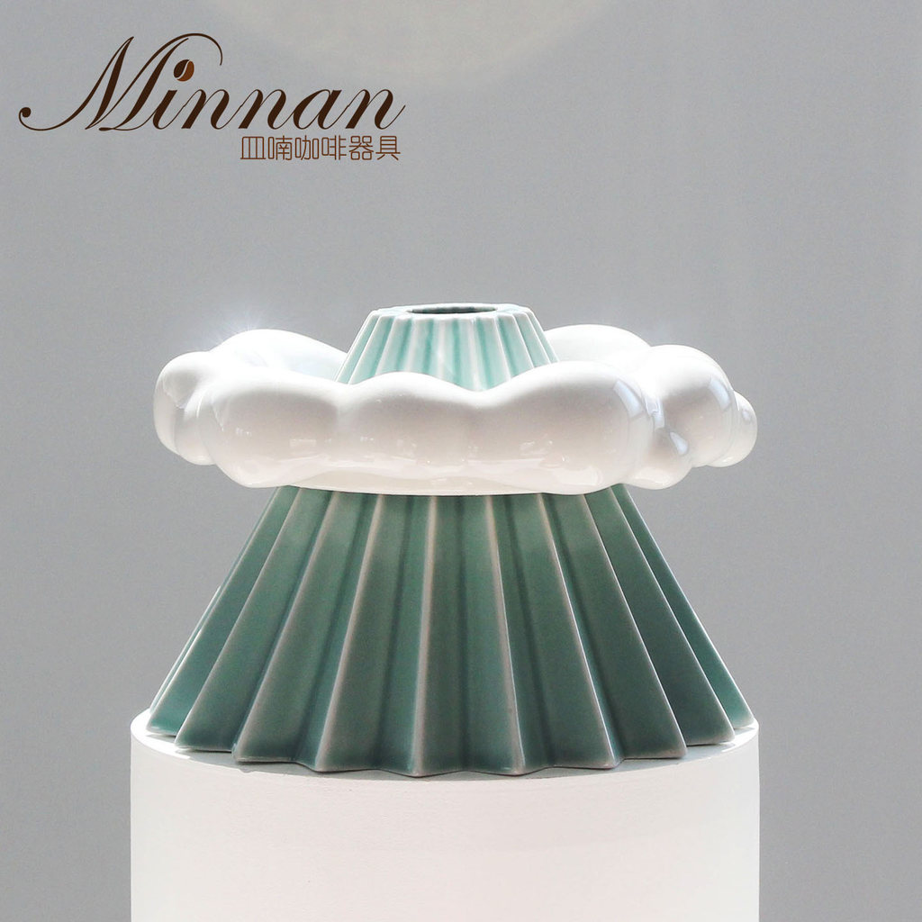 เซรามิค Origami ถ้วยกรอง Creative Lanshan Yunqi Baiyun ผู้ถือกรอง Hand-Brewed กาแฟกรองเครื่องครัว