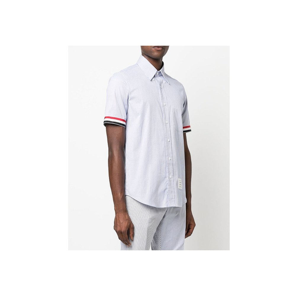 เสื้อเชิ้ตแขนสั้นพินสไตรป์แบรนด์ Tom Browne สไตล์ฮ่องกง