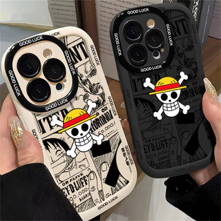 เคสไอโฟน 13 17 Air 11 สำหรับ IPhone 11 17 16 15 13 12 14 Pro Max XR Max เคส IPhone One Piece Skull PFK803A