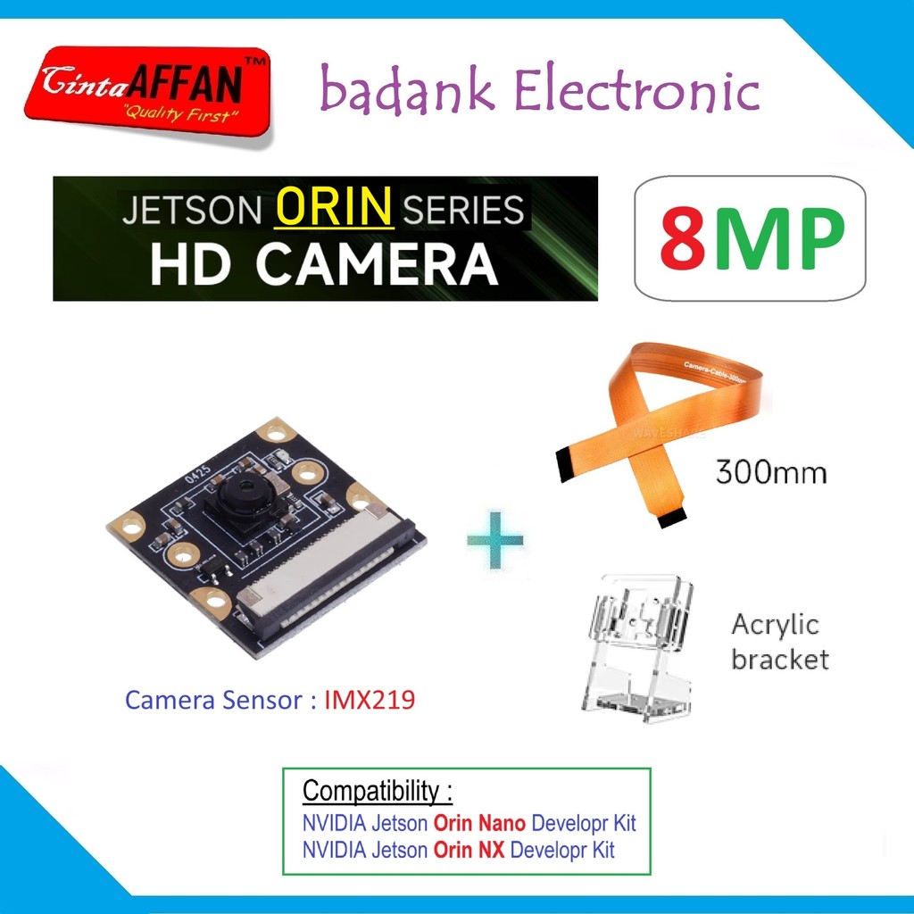 กล้องโมดูล 8MP สําหรับ NVIDIA Jetson ORIN NANO และ Jetson ORIN NX Developer Kit