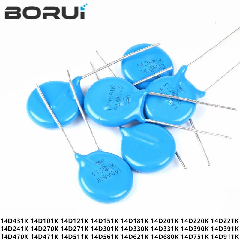 10pcs varistor piezoresistor 14D270K 14D470K 14D101K 14D151K 14D271K 14D391K 14D431K 14D471K 14D471K