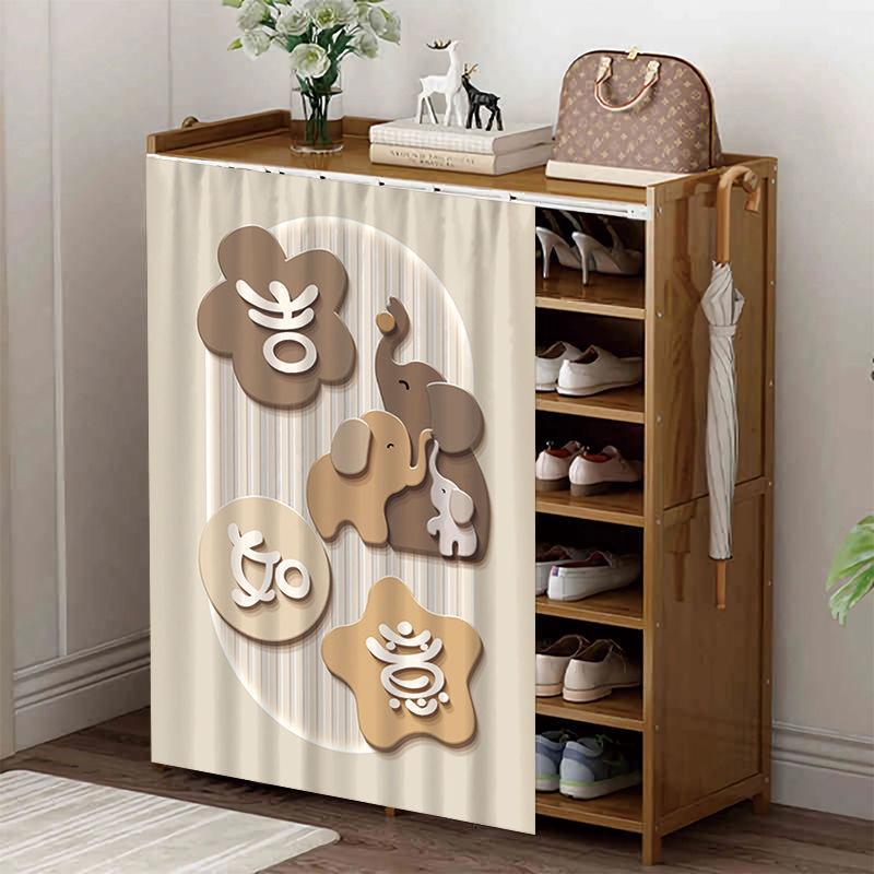ชั้นวางรองเท้า & ตู้เก็บของ ม่านเลื่อนพร้อมราง - ระบบปกปิด Clutter & Organizer Cover