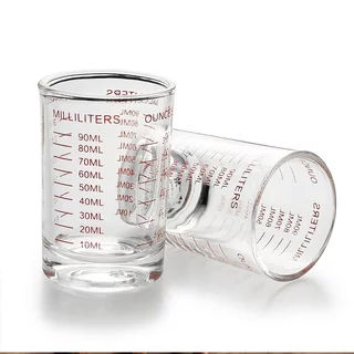 แก้วตวง มีสเกลวัด ขนาด 90ml/120ml 3oz/4oz สีดำ สีแดง IARU
