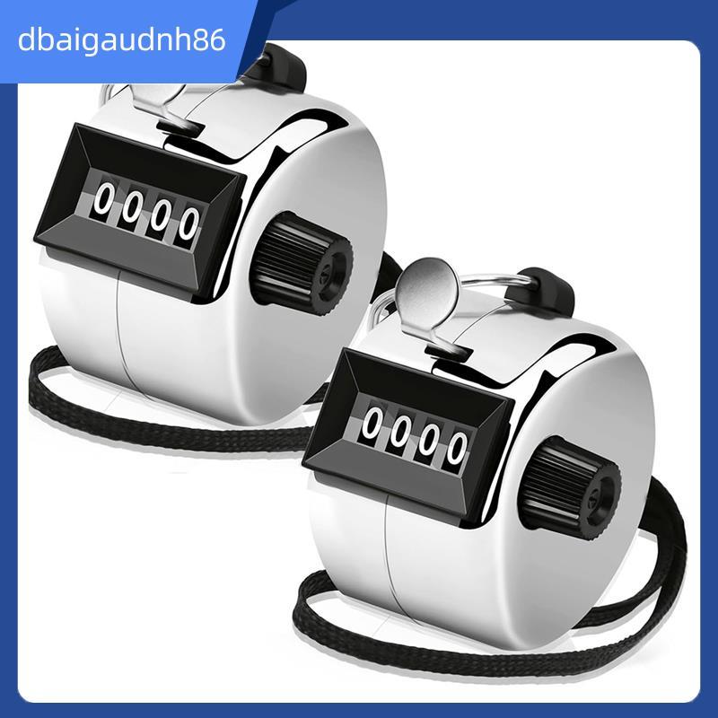 READY STOCK2 Pack Clicker Counter Hand Tally Counter Clicker, 4 หลัก Mechanical Palm Click Counter f
