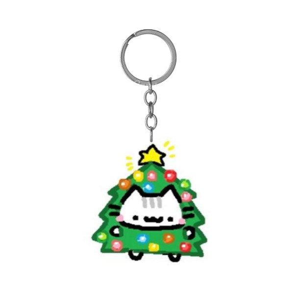 พวงกุญแจคริสต์มาส cat meme