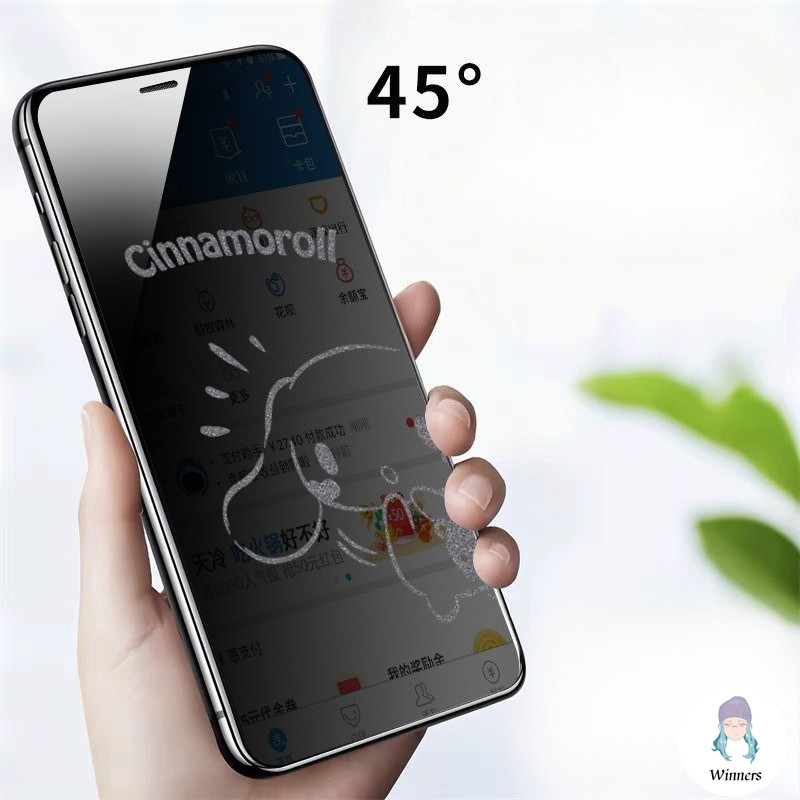 การ์ตูน Cinnamoroll Anti-Peeping กระจกนิรภัยป้องกันหน้าจอสําหรับ IPhone 17 16 15 14 13 ProMax HD ป้องกันการระเบิด Anti ลายนิ้วมือหน้าจอเกมเฉพาะป้องกันฟิล์ม ราคา ถูกที่สุด ดีลบีเคเค แกลเลอรีภาพที่ 6