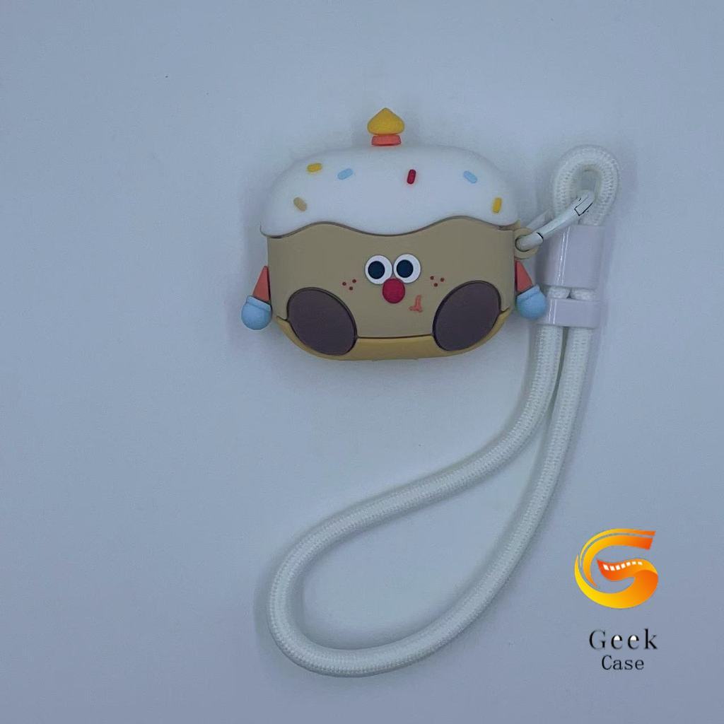 Geek สําหรับ GOOJODOQ J201 J206 J228 J229  เคส Case หูฟัง Case & Lanyard การออกแบบตัวละครเค้กน้อยน่า