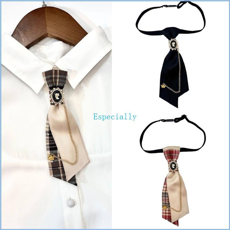 ESP Ivy League เสื้อ Tie สําหรับไนท์คลับ Tassels Chain Tie Knotchfree กิจกรรมโรงเรียนชุด Tie สําหรับ