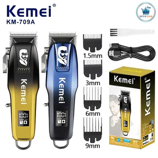 Kemei Km-709A ปัตตาเลี่ยนตัดผม กันขอบ ไร้สาย มีจอ LCD แสดงผล(พร้อมส่ง)