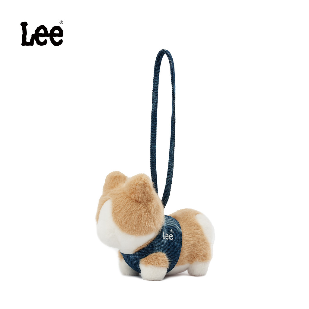 Lee น่ารัก Corgi Denim ตุ๊กตา Plush กระเป๋าจี้พวงกุญแจรถกระเป๋าเป้สะพายหลังกระเป๋านักเรียนเครื่องประดับเทพธิดาเทศกาลของขวัญ