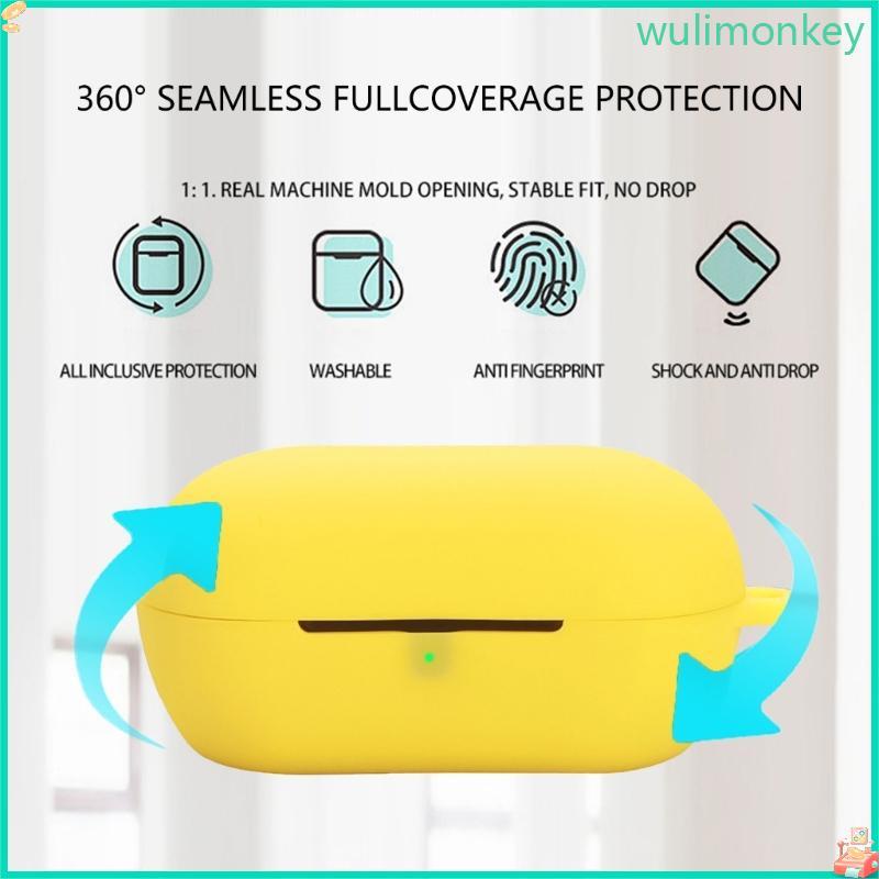 WU เคสหูฟังซิลิโคนกันกระแทก Anti Slip Grip กันฝุ่นสําหรับหูฟัง WF-C710N