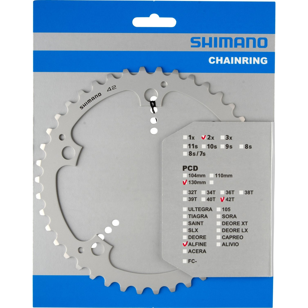 ชิมาโน (SHIMANO) ชิ้นส่วนซ่อมโซ่ 42T (สีเงิน) FC-S501 Y1PB42000