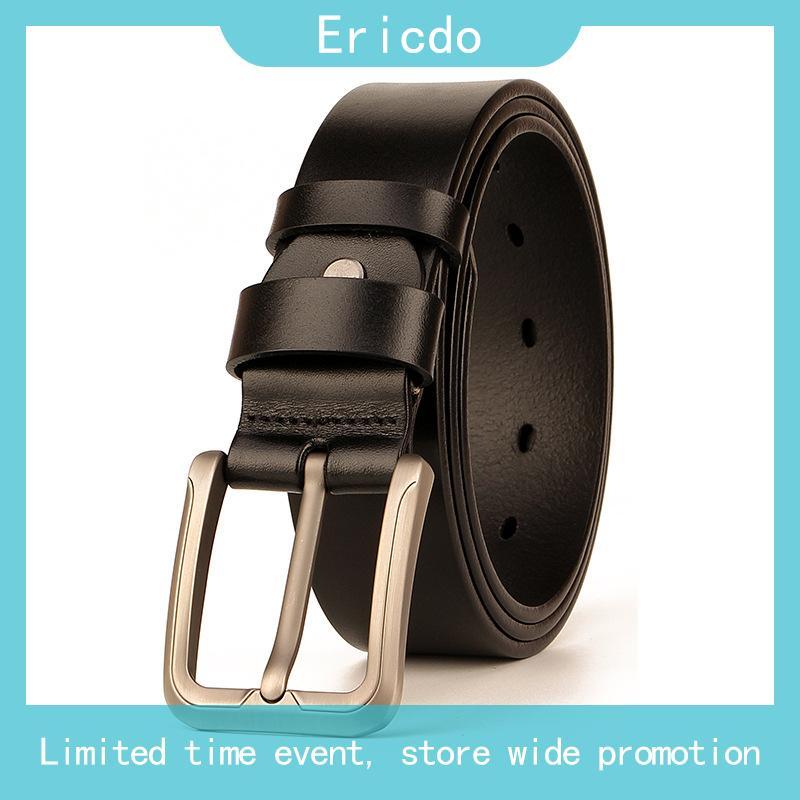 [ซื้อ1แถม1]  Caspa เข็มขัดผู้ชาย เข็มขัดหนัง มี3สี ดำ น้ำตาล น้ำตาลอ่อน เข็มขัดยาว44นิ้ว