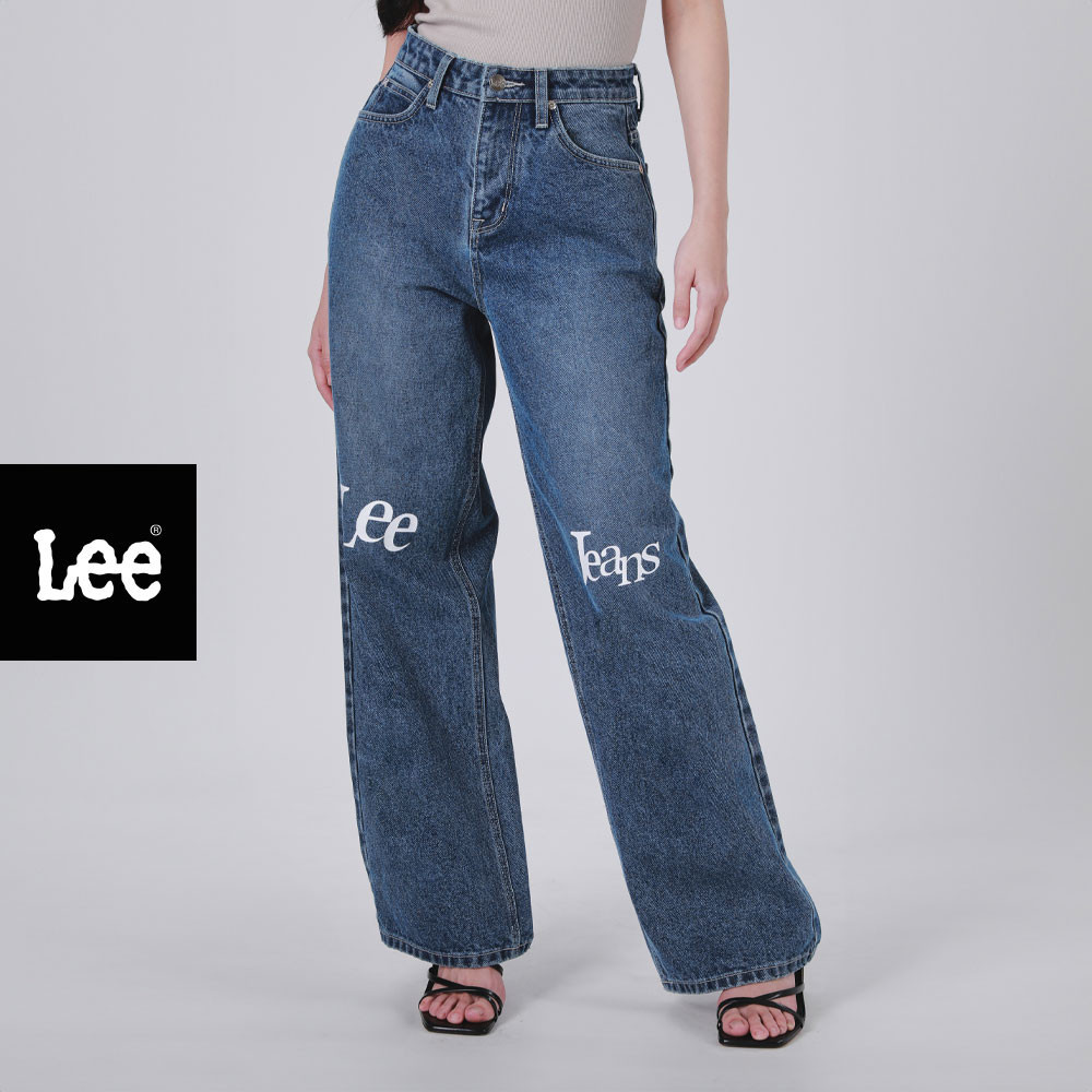 LEE กางเกงยีนส์ผู้หญิง คอลเลคชั่น Lee Pink เอวกลาง ทรงกระบอกใหญ่ Relaxed รุ่น LE