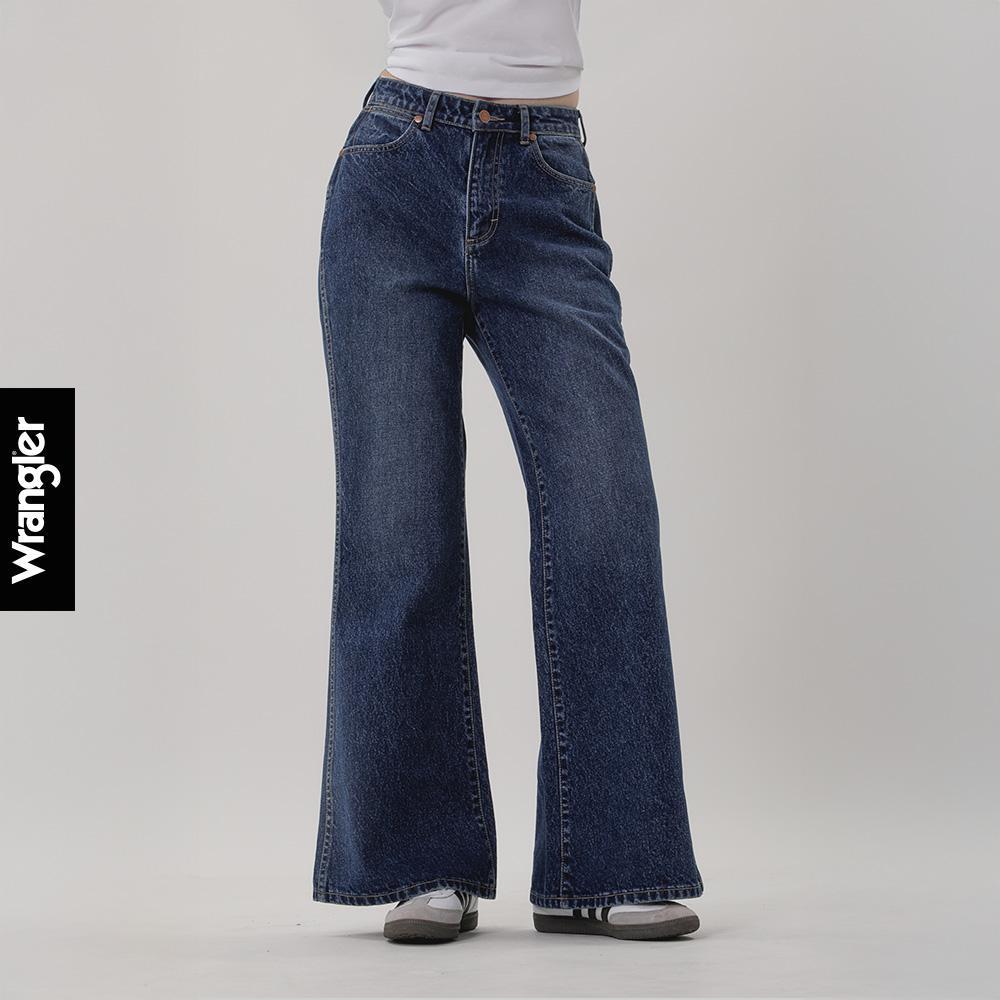 WRANGLER ກາງເກງຍິງຍີນສູດຮູບຂາກວ້າງເອວສູງ ຄໍເລັກຊັນ Everyday with Wrangler รุ่น WR F325WFLAN03 ສີຍີນສ໌ເຂັ້ມ