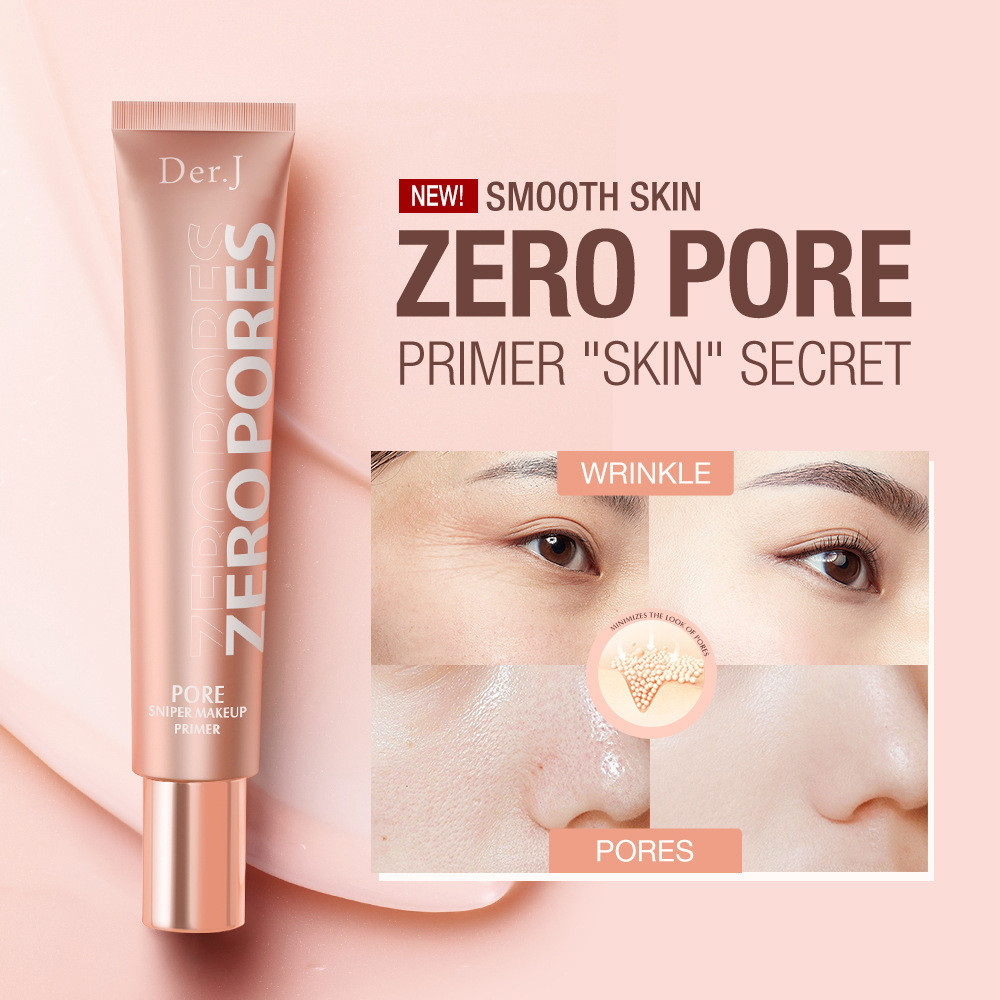 สินค้าใหม่ทุกวัน/Cross-Border Der.j Zero Pore Soft Focus Makeup Primer Natural Service Non-Stick Pow