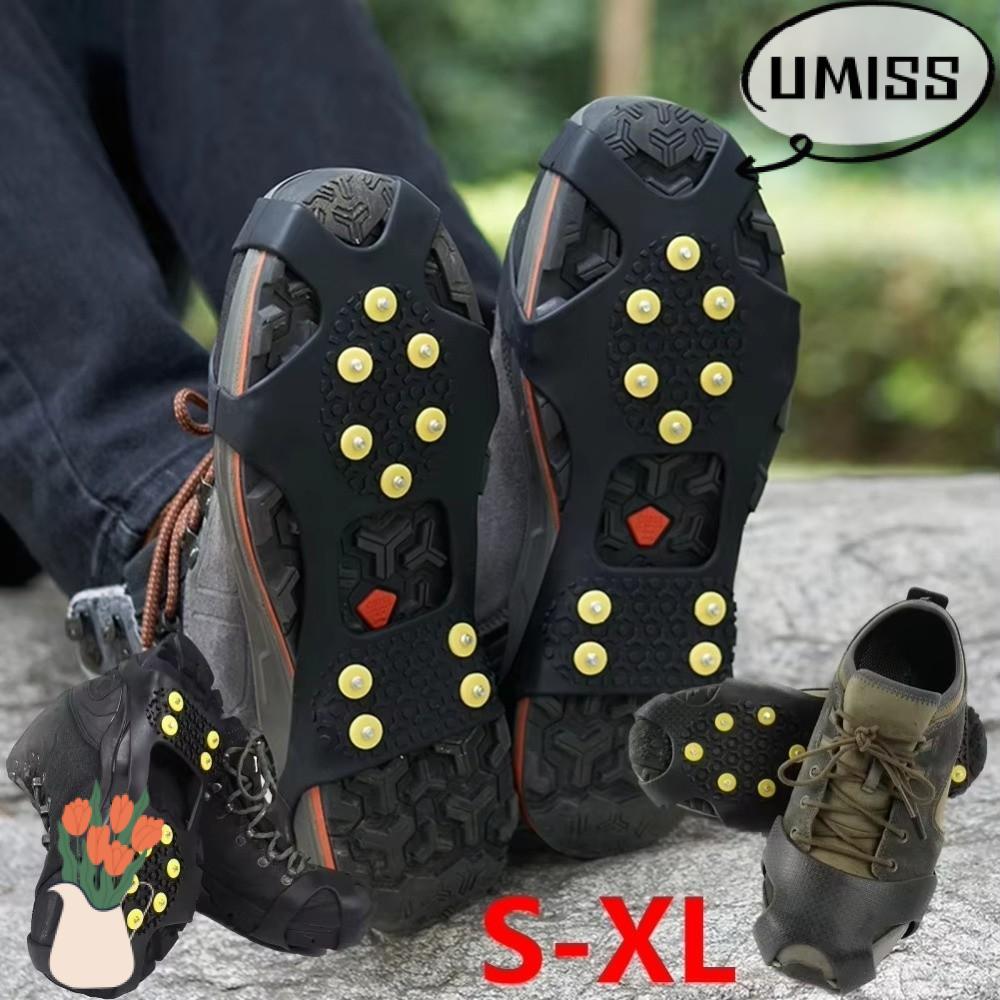 UMISS Ice Gripper Spike – ฟันฝาครอบรองเท้ากันลื่น 10 ฟัน สำหรับใช้กลางแจ้งในฤดูหนาว