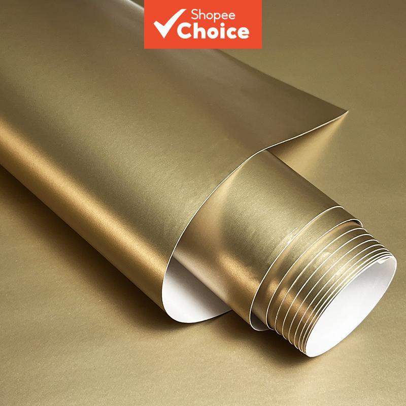 Matte Satin Metallic Ice Champagne Gold สติ๊กเกอร์ห่อรถ