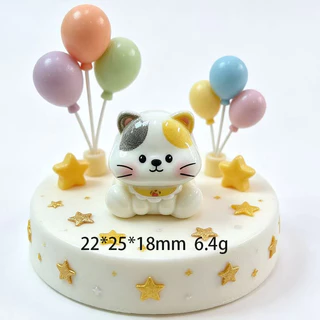 10ชิ้นน่ารักนั่งแมวสีที่แตกต่างกัน3ง เรซิ่นเสน่ห์สําหรับ งIY(9-348)