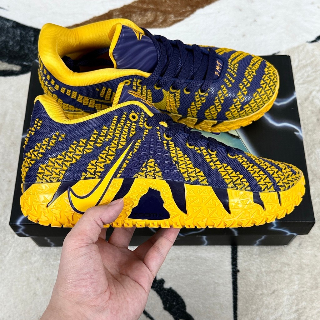 Nike ja 3 Low-top รองเท้าบาสเก็ตบอล Shock Absorption รองเท้าผ้าใบกีฬารองเท้าลื่นสําหรับผู้ชายผู้หญิง