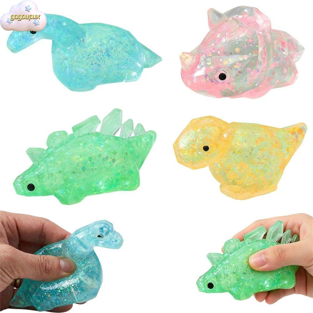 GOGOUGO Squishy Stress Glitter, Glitter ช้า Rebound ไดโนเสาร์ Squishy ของเล่น, เนื้อผ่อนคลาย Sugar F