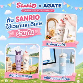 กระบอกน้ำ ขวดน้ำเก็บอุณหภูมิลาย Sanrio เป็นสแตนเลส 316 เก็บร้อน ใช้ได้หลายครั้ง ด้ามจับหนา พร้อมฝาปิด น่ารัก ทรงสวย