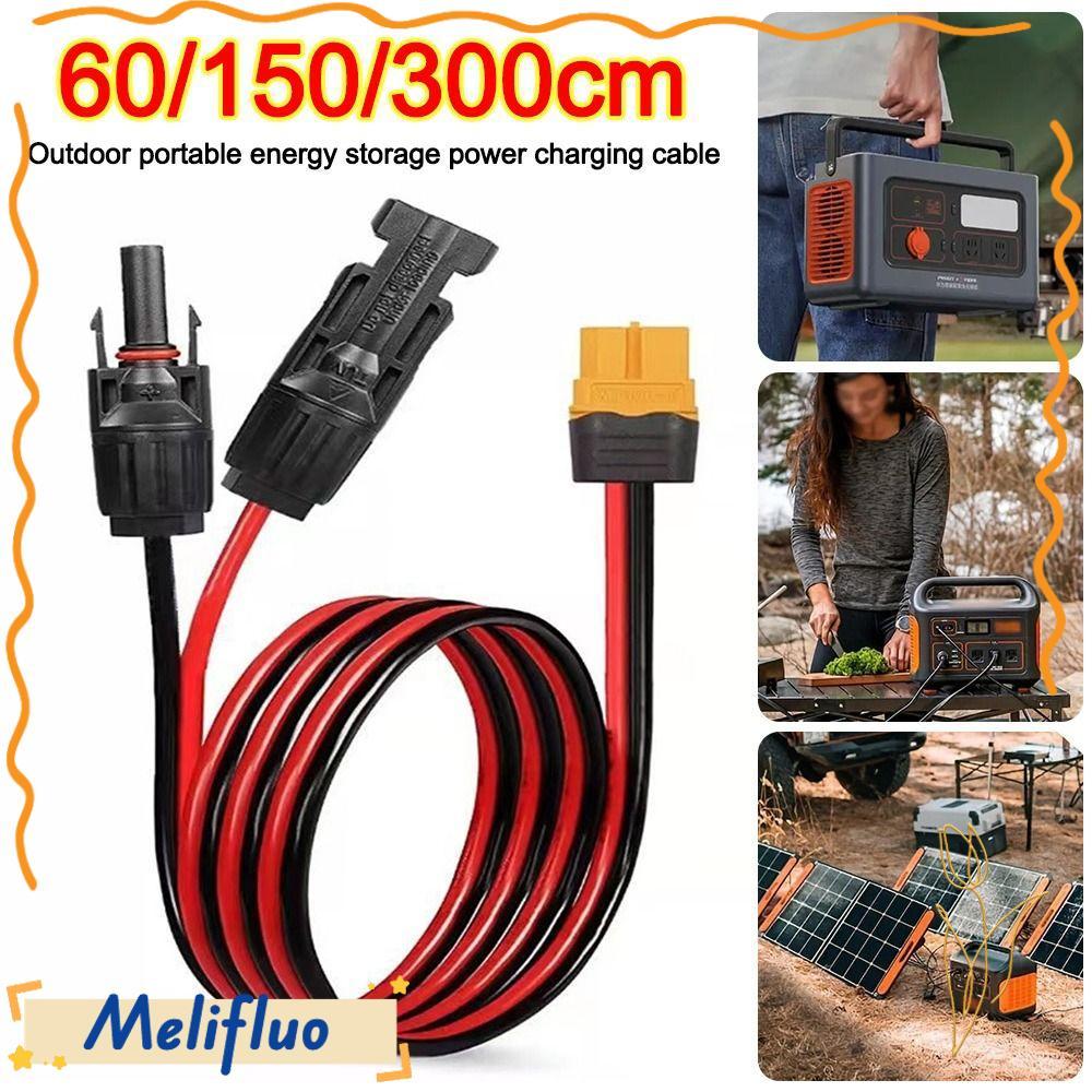 MELIFLUO MC4 ถึง XT60 สายเคเบิล, สายต่อแบบยืดหยุ่นอเนกประสงค์, ทองแดงบริสุทธิ์แบบพกพา 14AWG Power Co