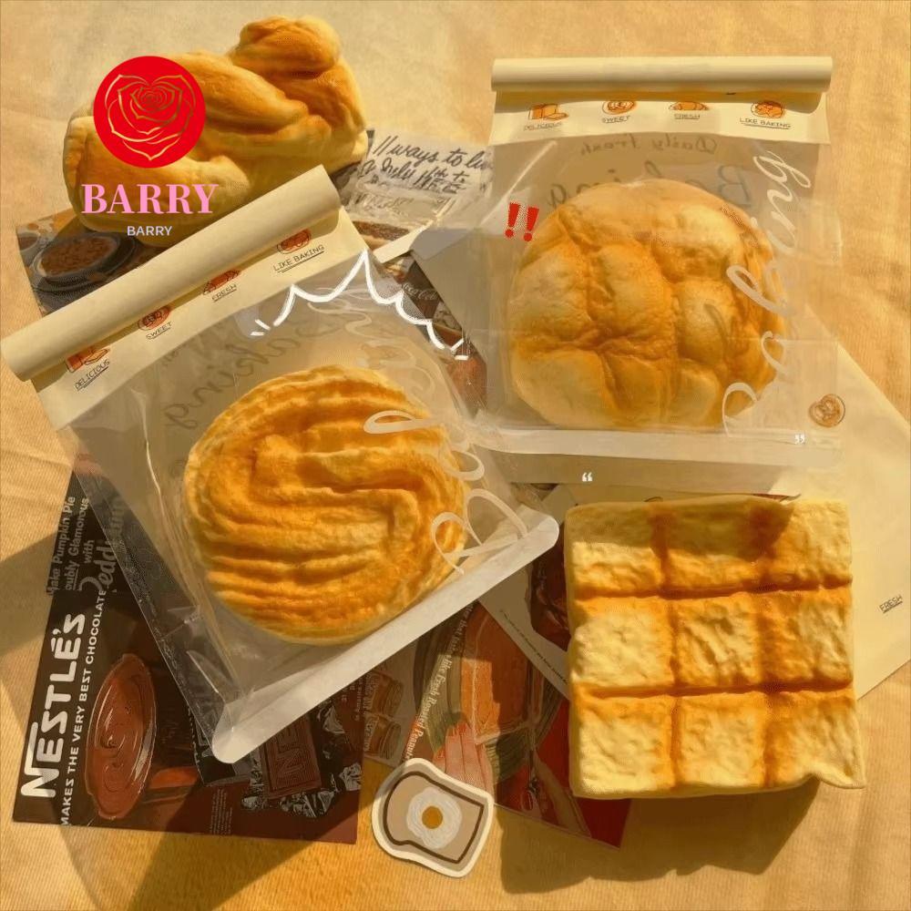 BARRY ขนมปังจําลองขนมปังปิ้งบีบ,ดูดนิ้วจําลองช้า Rising Squishy ของเล่น,สร้างสรรค์พื้นผิวนุ่มหยิกโฟมประสาทสัมผัสอยู่ไม่สุขของเล่นผู้ใหญ่