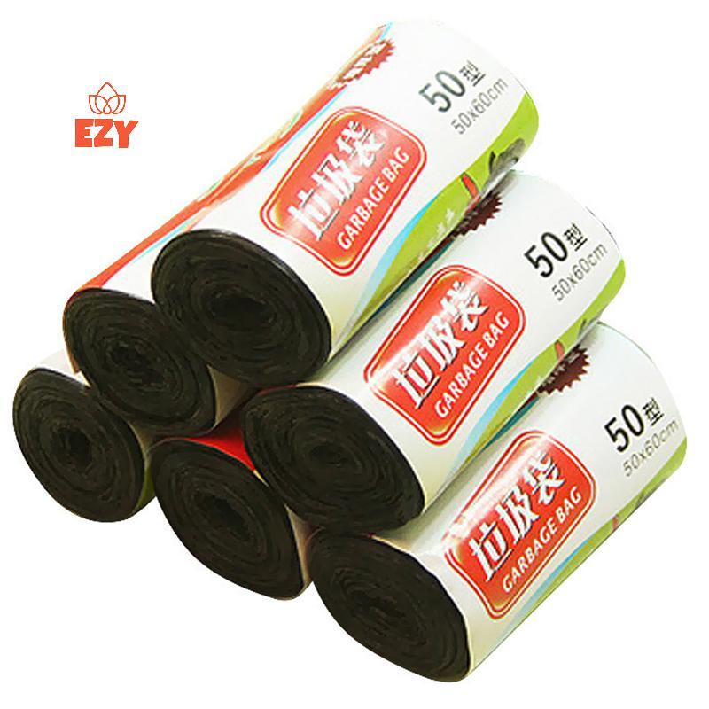 EZY 1 ม้วน 50*60 ซม. ถุงขยะสีเดียว Thi สะดวกสิ่งแวดล้อมถุงพลาสติกทิ้งขยะใหม่