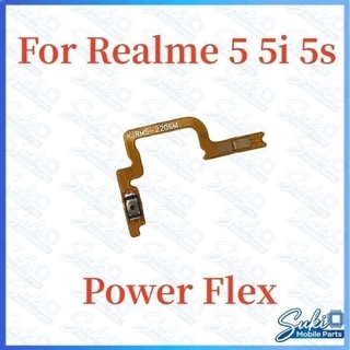 สําหรับ Realme 5 5i 5s เปิด/ปิดปุ่มสวิทช์ด้านข้าง Volume Up Down ปุ่ม Flex Cable อะไหล่แล