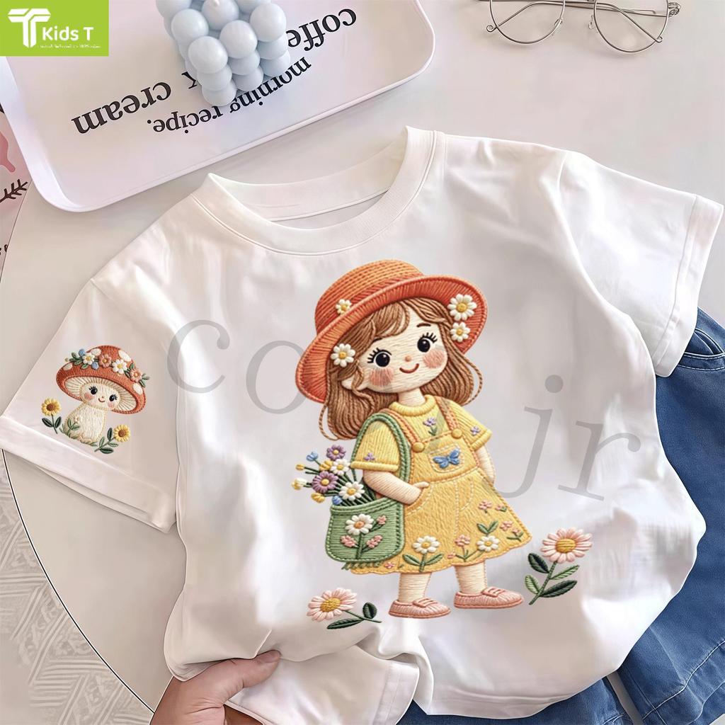 COD (Ho Chi Minh)Kids T Mall เสื้อยืดแขนสั้นพิมพ์ลายการ์ตูนเสื้อหลวมและน่าประทับใจ แฟชั่นสําหรับเด็ก