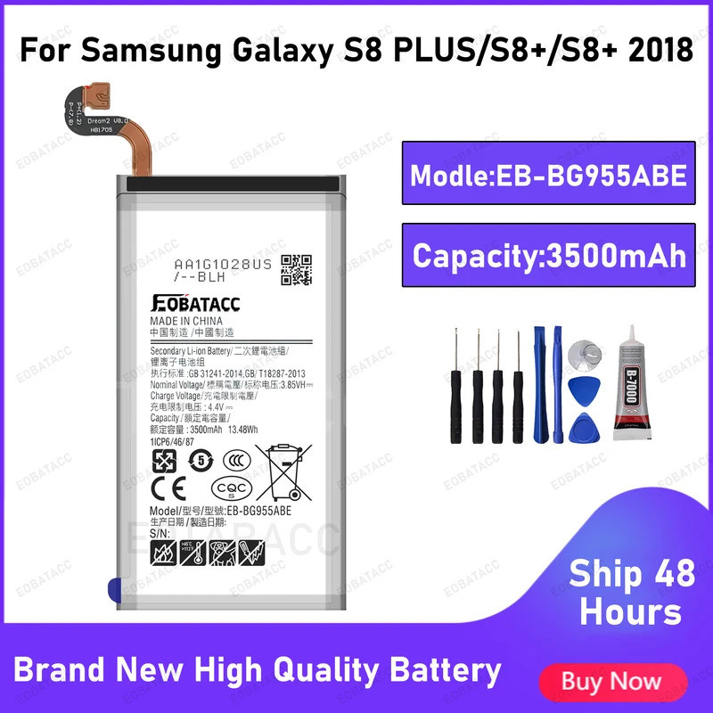 2026 ปีใหม่ EB-BG955BA EB-BG955ABE แบตเตอรี่ 3500mAh สําหรับ Samsung Galaxy S8 Plus + G9550 G955 G95