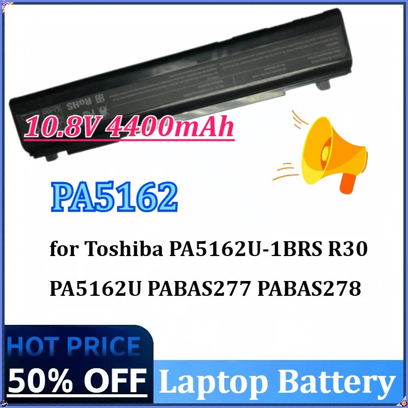 ใหม่ 10.8V 4400mAh PA5162 แบตเตอรี่แล็ปท็อปสําหรับ Toshiba PA5162U-1BRS R30 R30-A PA5162U PABAS277 P