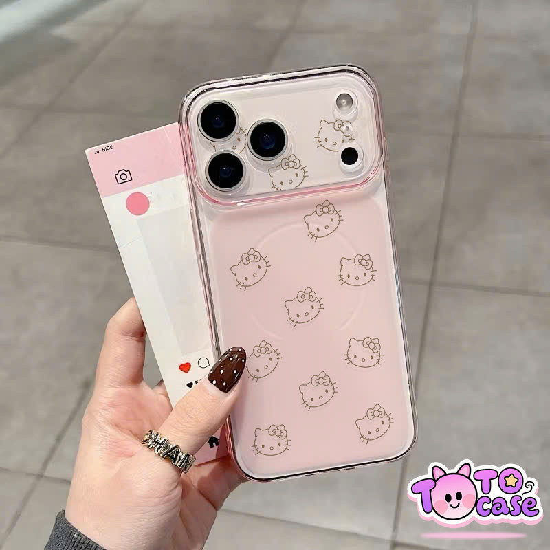เคสไอโฟน17air เหมาะสำหรับ IPhone 16 17 15 14 13 12 11 Pro Max 15 Plus เคสโทรศัพท์กันกระแทกใส่น่ารักลาย KT Cat