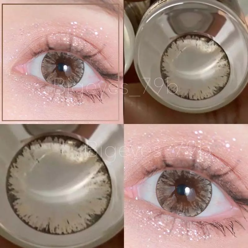 shimmer Brown ขนาดตาโต (Bigeyes) กรองแสง uv จดทะเบียนถูกต้อง คอนแทคเลนส์สัญชาติเกาหลี