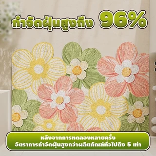 พรมเช็ดเท้าPVC พรมดักฝุ่นหน้าประตู ยึดเกาะพื้นดี มีกันลื่น พรมดักทรายแมว พรมปูพื้น 60x90