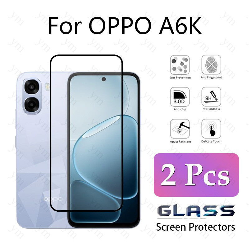 2 ชิ้น OPPO A6K HD กระจกนิรภัยป้องกันหน้าจอฟิล์มสําหรับ OPPO Reno 15 14 15F 14F A6x A6s A6k A6t Pro 4G 5G
