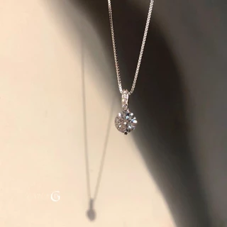 GLAMOR✨สร้อยคอเงิน Classy Key สร้อยคอเงินแท้925 จี้เพชร สไตล์เกาหลี สร้อยคอแฟชั่น สร้อยเพชร X025