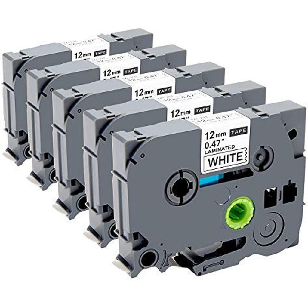 Label Maker เทปเปลี่ยนสําหรับ P Touch TZ เทป 12 มม. 0.47 ลามิเนตสีขาว Ptouch TZe-231 ทํางาน PT-D210 